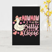 Mawmaw Goose On The Loose Funny Birthday Matching Karte (Gelbe Blume)