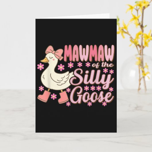 Mawmaw Goose On The Loose Funny Birthday Matching Karte (Gelbe Blume)