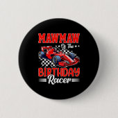 Mawmaw Of The Birthday Racer Race Car Party Family Button (Vorderseite)