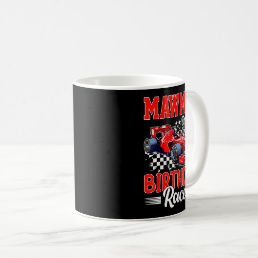 Mawmaw Of The Birthday Racer Race Car Party Family Kaffeetasse (VorderseiteRechts)