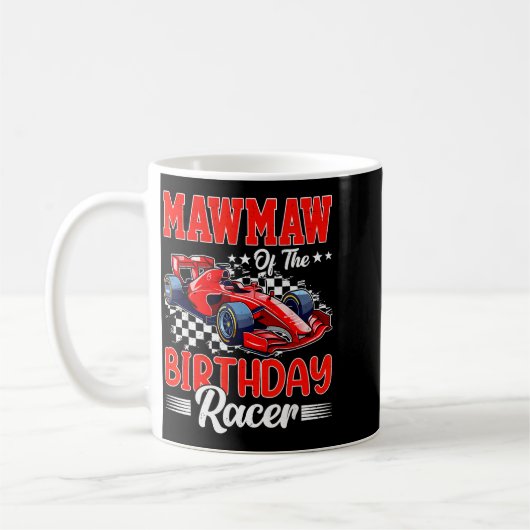 Mawmaw Of The Birthday Racer Race Car Party Family Kaffeetasse (Links)
