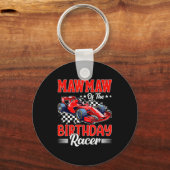 Mawmaw Of The Birthday Racer Race Car Party Family Schlüsselanhänger (Vorderseite)