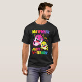 Mawmaw of the Birthday Shark Vater Mama Matching F T-Shirt (Vorne ganz)