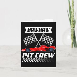 Mawmaw Pit Crew Racing Familie Rennwagen Geburtsta Karte