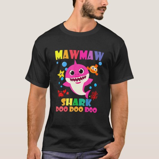 Mawmaw Shark Doo Doo Funny Baby Mommy Daddy Kids T-Shirt (Vorderseite)