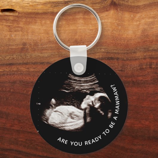 MawMaw Sonogram Pregnancy Ankündigung Schlüsselanhänger (Vorderseite)