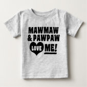 MawMaw und PawPaw Liebe Baby T-shirt (Vorderseite)