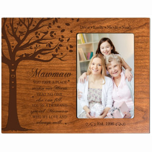 Mawmaw We Liebe 8"x10" Cherry Wood Picture Frame