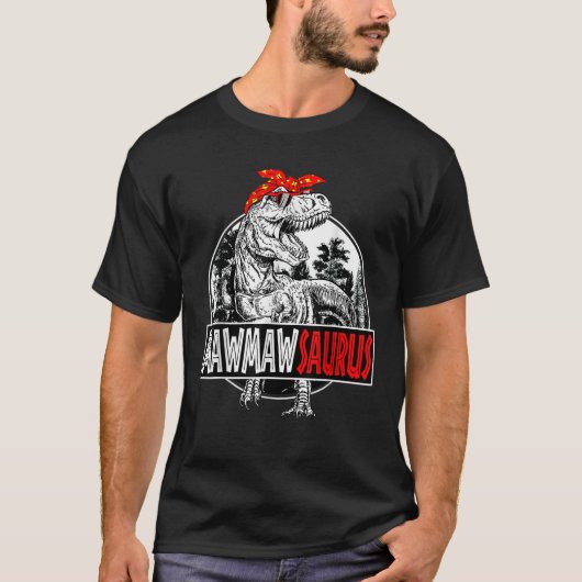 Mawmawsaurus T rex Dinosaur Funny Mawmaw Saurus Fa T-Shirt (Vorderseite)