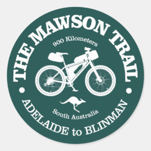 Mawson Trail (Radfahren) Runder Aufkleber