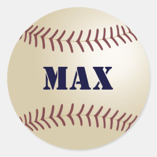 Max-Baseball-Aufkleber / Siegel Runder Aufkleber