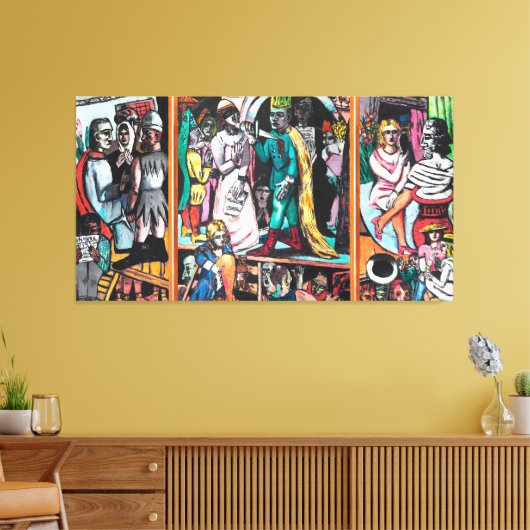Max Beckmann - Die Schauspieler Leinwanddruck (Insitu (Wohnzimmer))