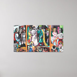 Max Beckmann - Die Schauspieler Leinwanddruck