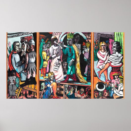 Max Beckmann - Die Schauspieler Poster (Vorne)