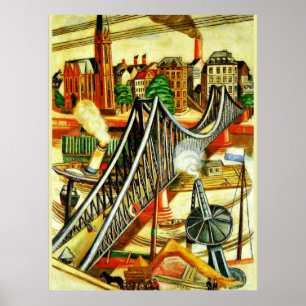 Max Beckmann - Eisenbrücke, Kunstmalerei Poster