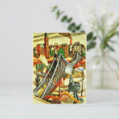 Max Beckmann - Eisenbrücke, Kunstmalerei Postkarte (Stehend Vorderseite)