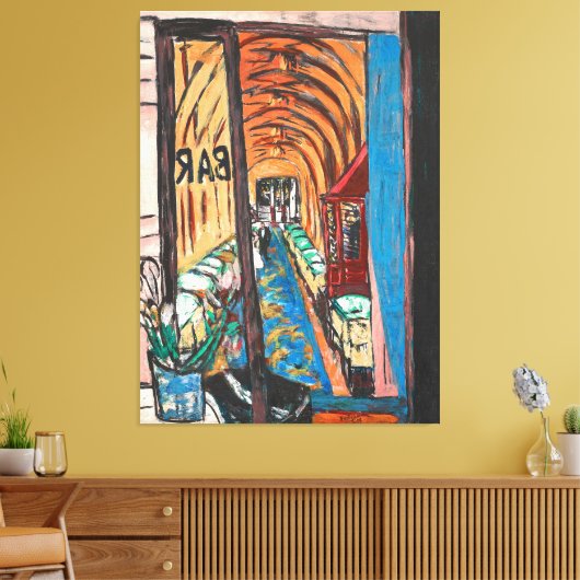 Max Beckmann - Expressionism - Un Bar a Paris 1939 Leinwanddruck (Insitu (Wohnzimmer))