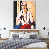 Max Beckmann Malerei, Quappi in Rosa Leinwanddruck (Insitu (Schlafzimmer))