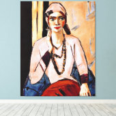 Max Beckmann Malerei, Quappi in Rosa Leinwanddruck (Insitu (Holzboden))