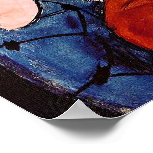 Max Beckmann Malerei, Quappi in Rosa Poster (Ecke)