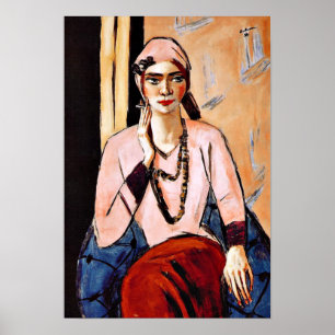 Max Beckmann Malerei, Quappi in Rosa Poster