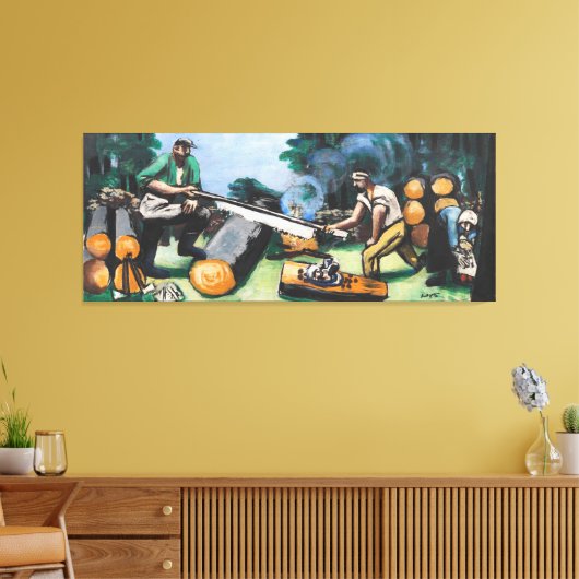 Max Beckmann - Sawyer in the forest Leinwanddruck (Insitu (Wohnzimmer))