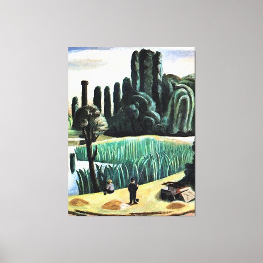 Max Beckmann - Seascape with Poplars, Leinwanddruck (Vorderseite)