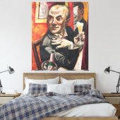 Max Beckmann - Self-Portrait with Champagne Leinwanddruck (Insitu (Schlafzimmer))