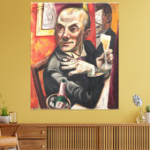 Max Beckmann - Self-Portrait with Champagne Leinwanddruck (Insitu (Wohnzimmer))