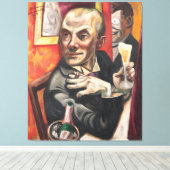 Max Beckmann - Self-Portrait with Champagne Leinwanddruck (Insitu (Holzboden))