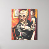 Max Beckmann - Self-Portrait with Champagne Leinwanddruck (Vorderseite)