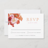 MAX Bold Fuchsia & Orange Floral RSVP Card Einladung (Vorderseite)