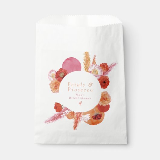 MAX Bright Floral Petals & Prosecco Brautparty Geschenktütchen (Vorderseite)