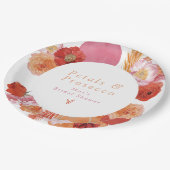 MAX Bright Floral Petals & Prosecco Brautparty Pappteller (Schrägansicht)