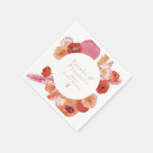 MAX Bright Floral Petals & Prosecco Brautparty Serviette (Ecke)