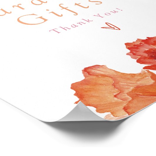 MAX Bright Floral Prosecco Karten und Geschenke Poster (Ecke)