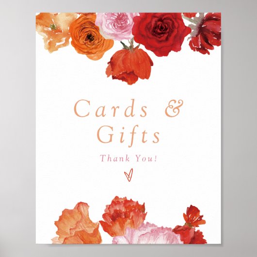 MAX Bright Floral Prosecco Karten und Geschenke Poster (Vorne)