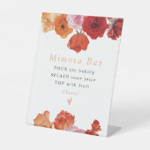 MAX Bright Floral Prosecco Mimosa Bar Sockelschild (Vorderseite)