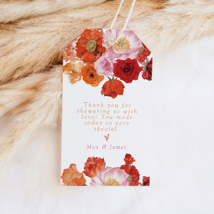 MAX Bright Florale Blüten & Prosecco Brautparty Geschenkanhänger
