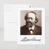 Max Bruch - Unterschrift Postkarte (Vorne/Hinten)