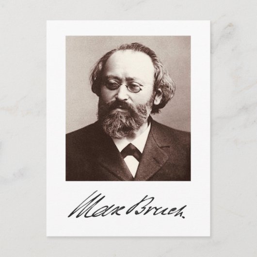 Max Bruch - Unterschrift Postkarte (Vorderseite)