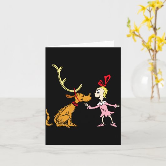 Max Cindy Lou Who  Karte (Gelbe Blume)