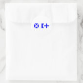 Max. Code-Flag Runder Aufkleber (Tasche)