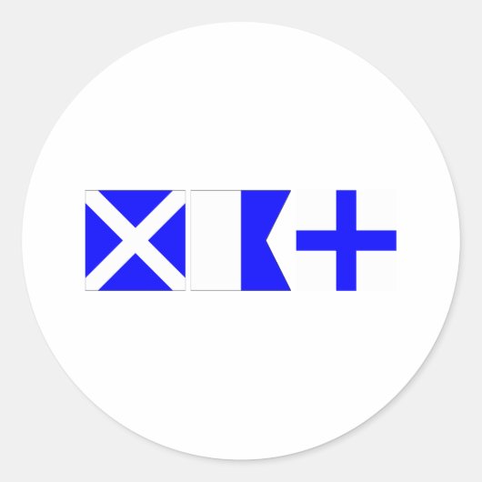 Max. Code-Flag Runder Aufkleber (Vorderseite)