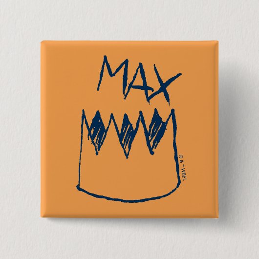 Max & Crown Sketch Button (Vorderseite)