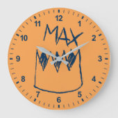 Max & Crown Sketch Große Wanduhr (Vorderseite)
