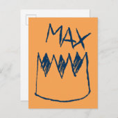Max & Crown Sketch Postkarte (Vorne/Hinten)