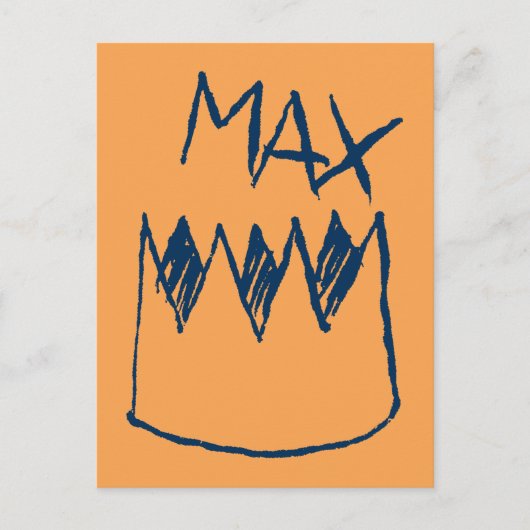 Max & Crown Sketch Postkarte (Vorderseite)