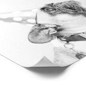 Max der französische Bulldog Poster (Ecke)