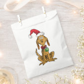 Max der Hund mit Santa-Hut Geschenktütchen (Ausgeschnitten)